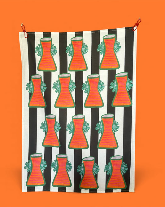 Black and White Tea Towel